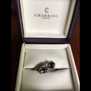 Charriol Stainless Steel Cable Adjustable Ring
